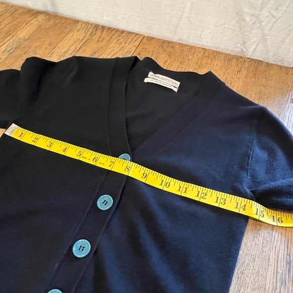 Urban Outfitters Black Cropped Cardigan – Turquoise Buttons, Size S - Picture 4 of 8